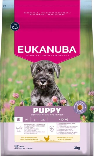 Eukanuba Tørrfôr Puppy Premium Nutrition Small Breed Sparepakke Kylling 2 X 3 kg