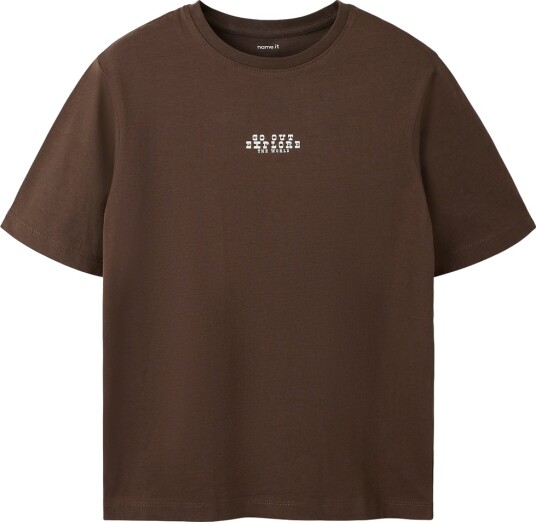 Name It T skjorte NkmLogan Chocolate Brown Name It 9 10 år (134 140) T skjorte Brun Oransje