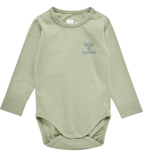 Hummel Body L/æ hmlMino Abbey Stone 74 Langermet Body Grønn