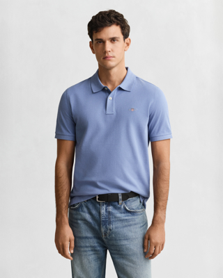 Gant Klassisk piquéskjorte i regular fit FADED DENIM XXL