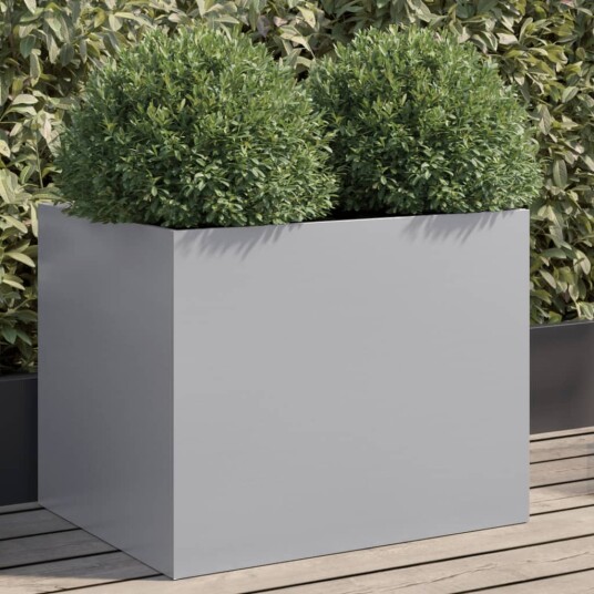 Plantekasse sølv 62x47x46 cm galvanisert stål