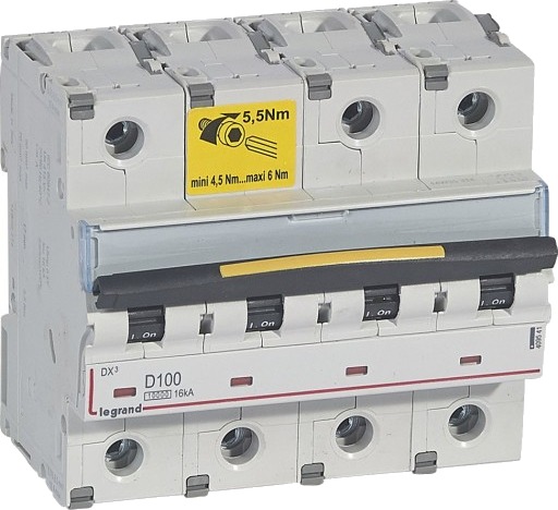 Legrand DX³ MCB automatsikring D100 3P 6M 10/16kA