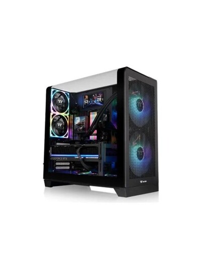 Thermaltake View 390 Air Mid Tower Kabinett med Herdet Glass - Svart Thermaltake View 390 Air Mid Tower Kabinett med Herdet Glass - Svart