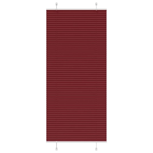Plisségardin Bordeaux Rød 95x200 cm Stoff Bredde 94,4