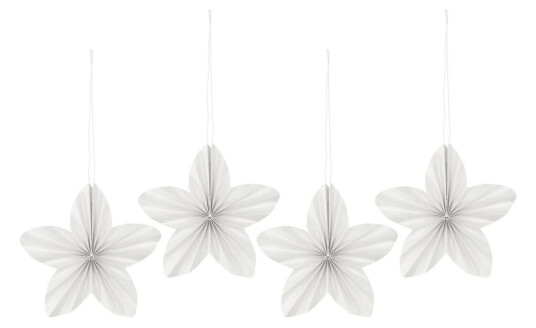 Scandi Living Twinkle juletrepynt 4-pakning White