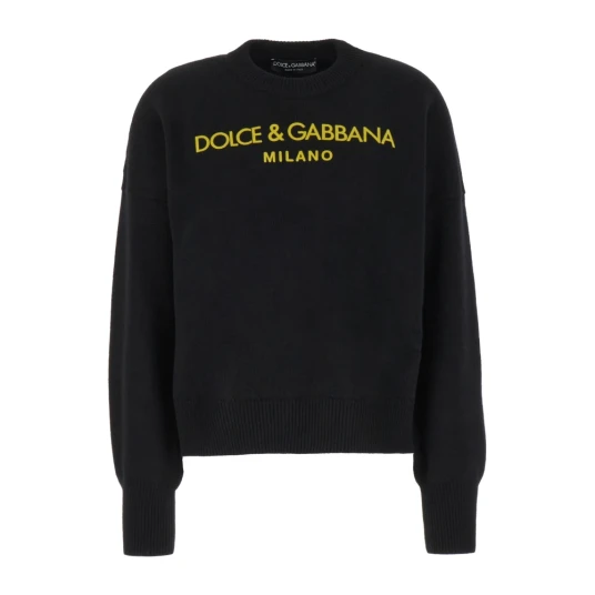 Dolce & Gabbana, Dame, Strikkevarer, Svart, S,