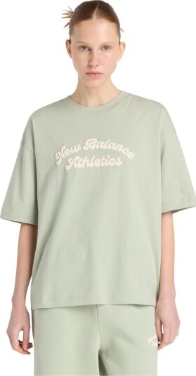New Balance Linear Heritage Oversized T-Shirt - Green - S