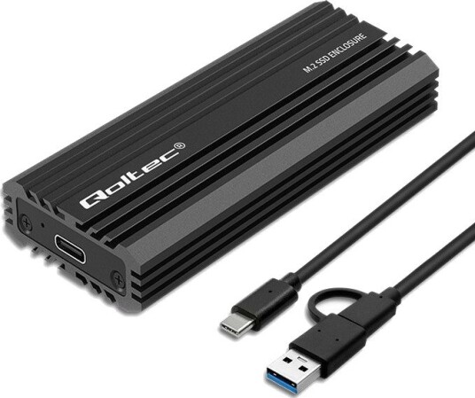 Qoltec Serienr.52270 SSD Kabinett M.2 SATA/NVMe USB-C 2TB Qoltec Serienr.52270 SSD Kabinett M.2 SATA/NVMe USB-C 2TB