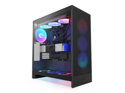 NZXT H7 Flow 2024 RGB Midi Tower Kabinett med Herdet Glass - Svart NZXT H7 Flow 2024 RGB Midi Tower Kabinett med Herdet Glass - Svart