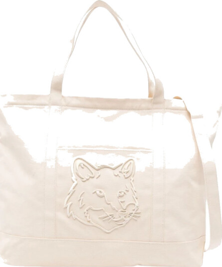 Maison Kitsuné Dame Vesker Beige ONE SIZE, Maison Kitsuné Dame Vesker Beige ONE SIZE,