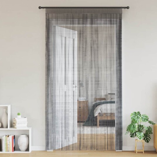 Trådgardiner 2 stk antrasitt 140x250 cm 8721158550682