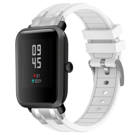 Silikonarmbånd til Amazfit Watch Bip 5 22mm   Hvit