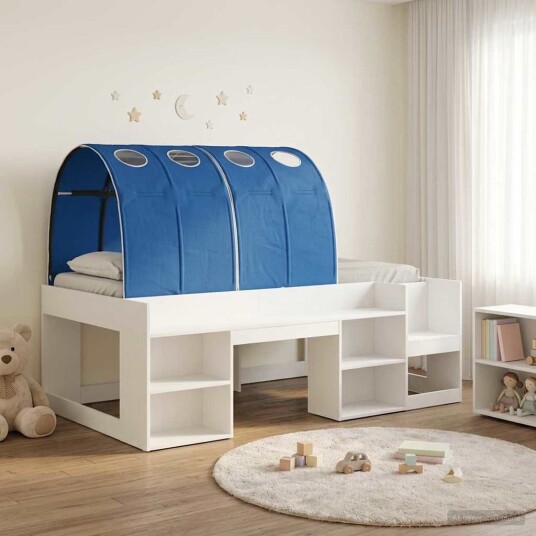  Sengestamme med tunnel 3 pcs Hvit og blå Konstruert tre