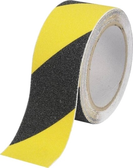 Sklihemmende Tape Conrad Components Sugo Svart/Gul 5 M X 50 Mm 1 Rull