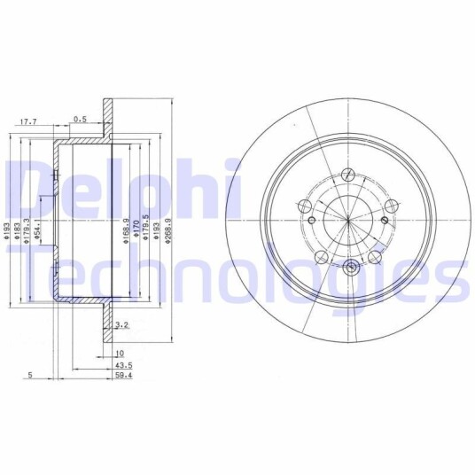 Bremseskive DELPHI BG2594