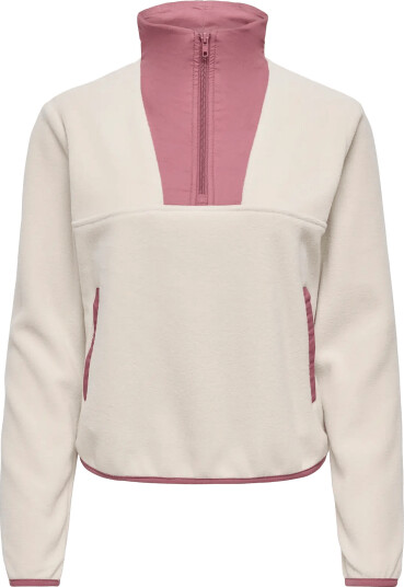Only Play Onpbeth Hn Hz Ls Fleece Pullover   Cream   S