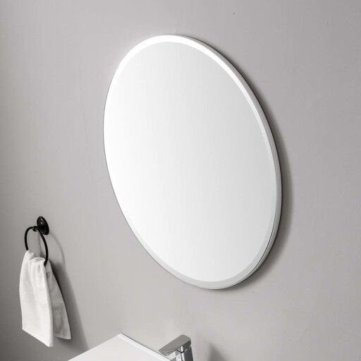 Bathlife Roa speil 70x70x2 cm uten lys hvit Bathlife Roa speil 70x70x2 cm uten lys hvit