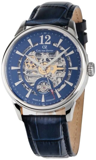 Carl von Zeyten Herreklokke CVZ0080BLS Schramberg Blå/Lær Ø43 mm Carl von Zeyten Herreklokke CVZ0080BLS Schramberg Blå/Lær Ø43 mm