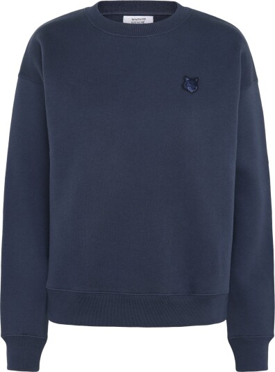 Maison Kitsune Bold Fox Head Patch Comfort Sweatshirt Navy L