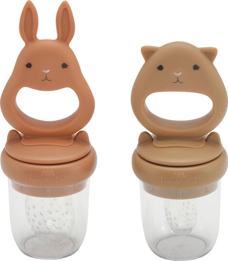 Konges Sløjd Matfôringsautomater 2-Pack Silikon Mandel/Ter Konges Sløjd Matfôringsautomater 2-Pack Silikon Mandel/Ter