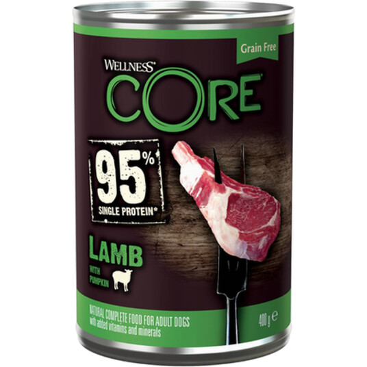 Dog Adult 95% Single Protein All Breed Lam & Gresskar Våt 400G