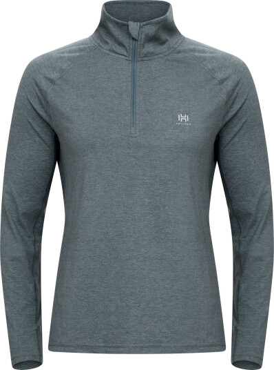 Hellner Women's Nunis Halfzip Long Sleeve Tee Stormy Weather L
