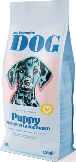 My Favourite Dog Puppy Hundefôr til Medium/Large Raser med Kylling 12 kg