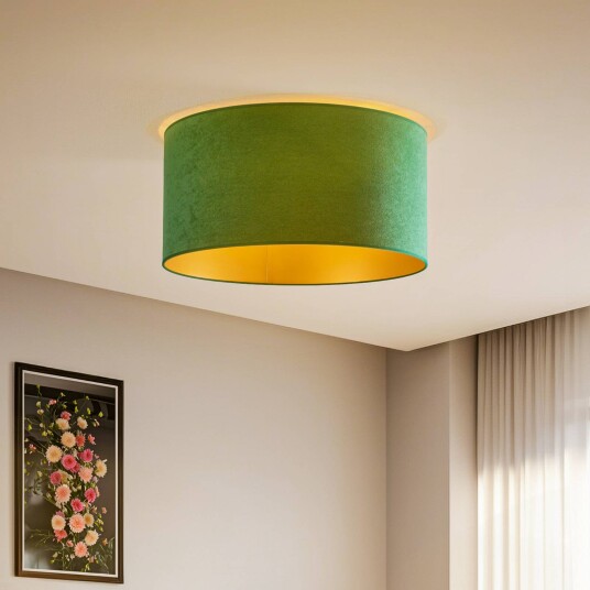 Duolla Taklampe Golden Roller Ø 60cm mørkegrønn/gull