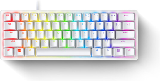 Razer Huntsman Mini Gamingtastatur med Rød Switch - Mercury, Nordisk Layout Razer Huntsman Mini Gamingtastatur med Rød Switch - Mercury, Nordisk Layout