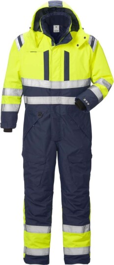 Fristads Høy Synlighet Airtech Vinterkjeledress Cl 3 8015 GTT Hi vis Gul / Marineblå 2XL