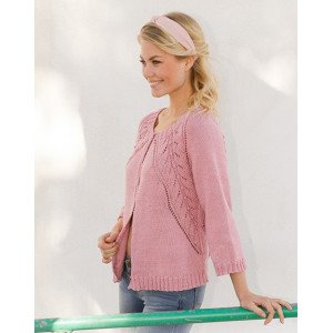 Sweet Heather Jacket av DROPS Design Jakke Strikkeoppskrift str. S Small