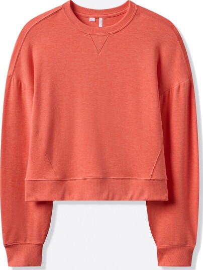 Travis Mathew Wmns Cloud Terry Crew Golfgenser dame Heather Porcelain Ro Small