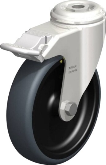 Blickle 629428 Lkrxa-Tpa 126G-Fi-Els Styrehjul Med Brems 125 Mm, Bæreevne (Maks.) 80 Kg (1 Stk)