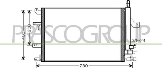 Kondensator, klimaanlegg PRASCO VV042C002