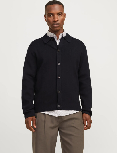 Jack & Jones Jprblamilano Spring Knit Cardigan - Black - M Jack & Jones Jprblamilano Spring Knit Cardigan - Black - M