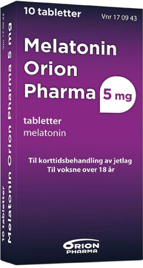 Melatonin Orion Pharma 5 mg tabletter 10 stk.