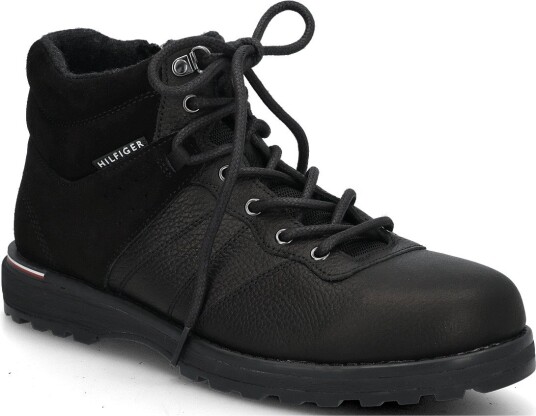 Tommy Hilfiger Corporate Outdoor Warm Lth Boot BLACK 46 Tommy Hilfiger Corporate Outdoor Warm Lth Boot BLACK 46