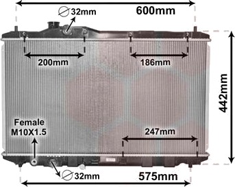 VAN WEZEL 25002296 Radiator motorkjøling