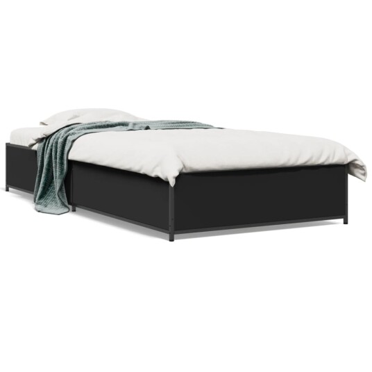  Sengeramme svart 100x200 cm konstruert tre og metall 8721012986329