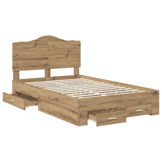Sengestamme med skuff Artisan Eik 135 x 190 cm Konstruert tre