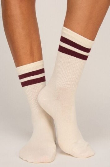 Hunkemöller STRIPES COTTON CREW SOCKS Hvit