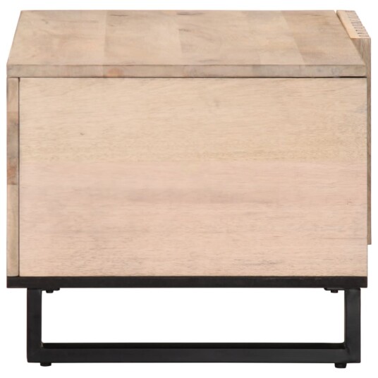Salongbord hvit 80x51x40 cm heltre mango 377459