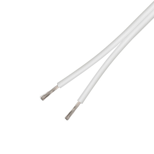 Deltaco 100m Høyttalerkabel 2x0.75mm Kobber Hvit
