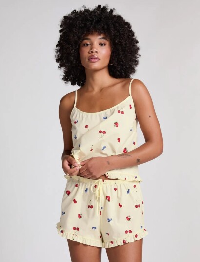Hunkemöller Short Woven Ruffle Fruit Yellow L