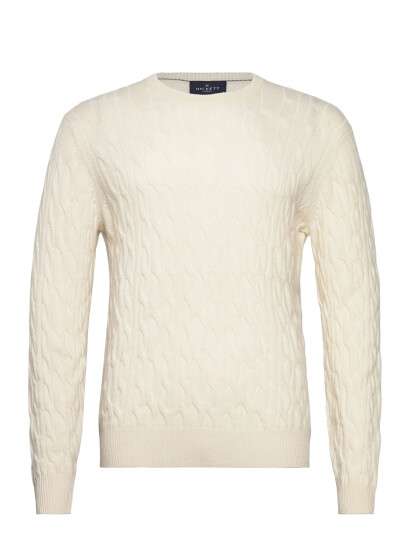 Hackett London Lw Cable Crew - Cream - XXL