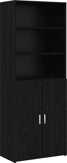 vidaXL Høyskap Svart eik 70 x 42,5 x 185 cm Konstruert tre