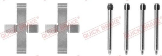 Tilbehørsett, skivebremse belegg QUICK BRAKE 109-1076