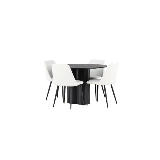 Venture Home Spisegruppe Venture Home Olivia Ø110 cm med 4 stk Night Stoler GR23824