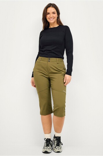 Áhkká   Turbukser Lightweight Trekking Capri   Grønn