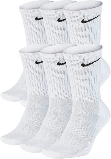 Nike Everyday Cushioned Training Socks (6pk) White/Black 34-38